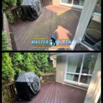 House deck before and after pressure washing services in Pittsburgh PA